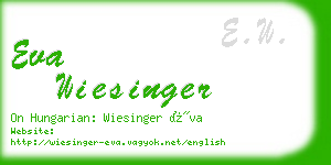 eva wiesinger business card